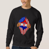 Sweatshirt Croate Sang en moi Croatie Drapeau (Devant)