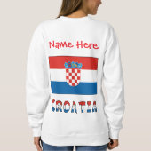 Sweatshirt Croatia Croatian Flag Red Personalized Name Women (Dos)