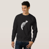 Sweatshirt Croatia Pine Marten Word  Animal (Devant entier)