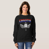 Sweatshirt Croatia Ping Pong Croatian Table Tennis Supporte (Devant entier)