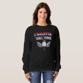 Sweatshirt Croatia Table Tennis Croatian Ping Pong Supporte (Devant entier)