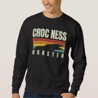 Sweatshirt Croc ness monster retro vintage crocodile  animal 