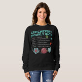 Sweatshirt Crochet Crochet à tarif horaire du Crochet (Devant entier)