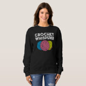 Sweatshirt Crochet Tricot Patchwork Couture Femmes Filles 3 (Devant entier)