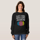 Sweatshirt Crochet Tricot Patchwork Couture Filles Femmes (Devant entier)