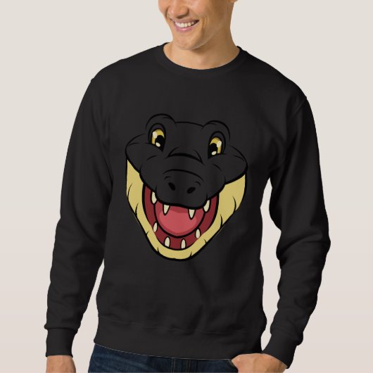 Sweatshirt Crocodile Alligator Face Reptiles Zoo Animal Herpe (Devant)