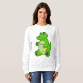 Sweatshirt Crocodile avec Coupe de Café (Devant entier)