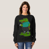 Sweatshirt Crocodile Baseball Baseball glove Sports (Devant entier)