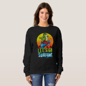 Sweatshirt Crocodile de surf cool Surf Été Océan & Vagues (Devant entier)