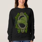 Sweatshirt Crocodile Head Mandala Irish Shamrock C St Patrick (Devant)