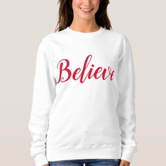 Sweatshirt Croire - Blanc - Script (Devant)