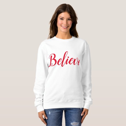 Sweatshirt Croire - Blanc - Script (Devant entier)