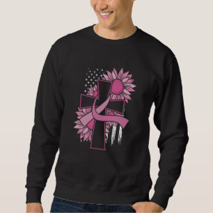 Sweatshirt Croire la conscience chrétienne croisée du cancer 