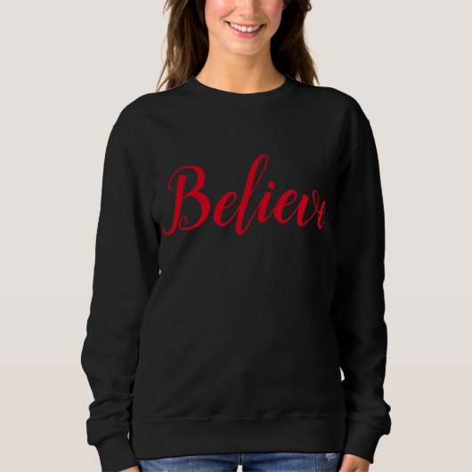 Sweatshirt Croire - Noir - Script (Devant)