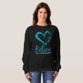 Sweatshirt Croire Selective Mutism Sensibilisation Turquoise (Devant entier)