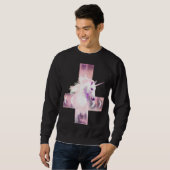 Sweatshirt croisé à l'envers de licorne (Devant entier)