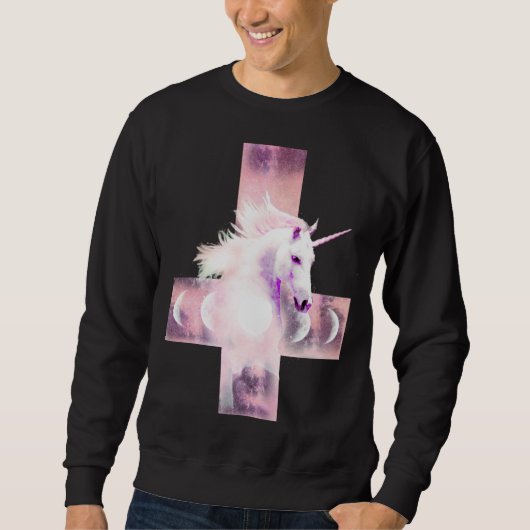 Sweatshirt croisé à l'envers de licorne (Devant)