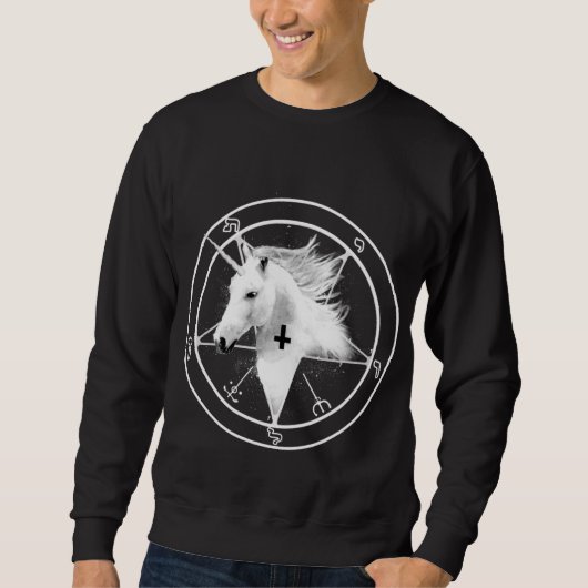 Sweatshirt croisé inversé de licorne (Devant)