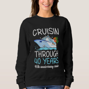 Sweatshirt Croisière à travers 40 ans 40e anniversaire de Mar