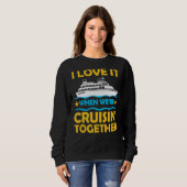 Sweatshirt Croisière Hommes Femmes Couple Croisière Vacances  (Devant entier)