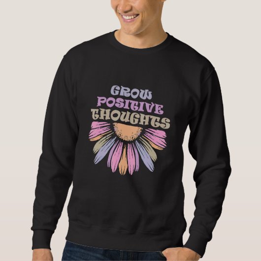 Sweatshirt Croissance des pensées positives Fleurs mignonnes (Devant)