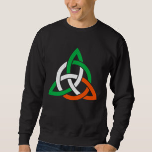 Sweatshirt Croix celtique trinité nœud triquetra drapeau irla