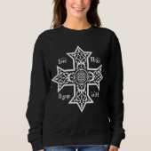 Sweatshirt Croix copte orthodoxe avec Jésus Christ Fils de (Devant)