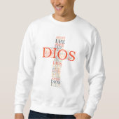 Sweatshirt Croix de Dieu et de la foi Chrétienne Espagnol hom (Devant)