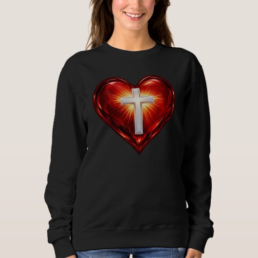 Sweatshirt Croix et Cœur (Devant)
