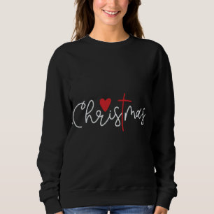 Sweatshirt Croix Noël mignonne X-Mas Pyjama Christian Jésus