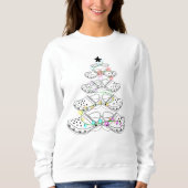 Sweatshirt Croquer autour des lumières de Noël Arbre de Noël (Devant)