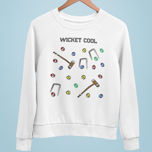 Sweatshirt Croquet à main fantaisiste Cool Wicket