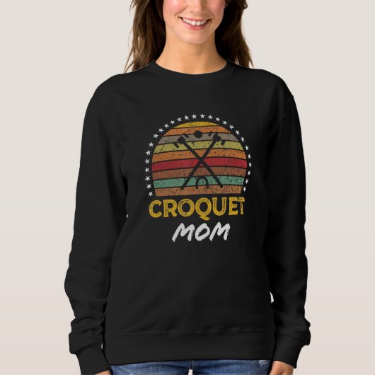 Sweatshirt Croquet Mom Mother Quote Graphic (Devant)