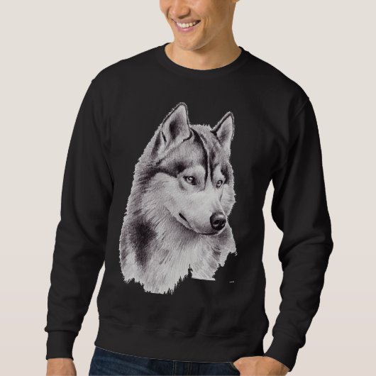 Sweatshirt Croquis Sibérien Husky Long (Devant)
