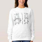 Sweatshirt Croquis T-Rex T-Pose (Devant)