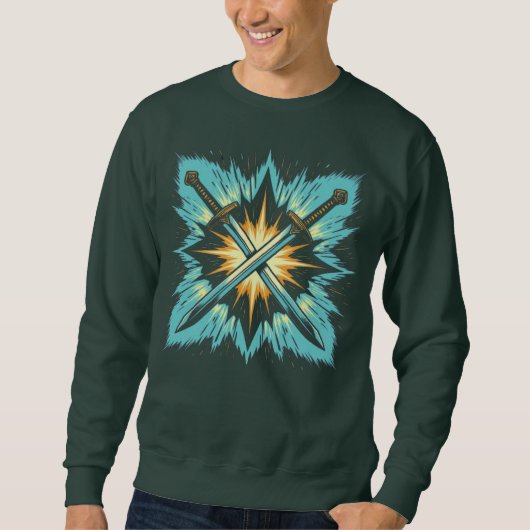 Sweatshirt Crossed Fantasy Arrows with Glowing Energy – Dynam (Devant)