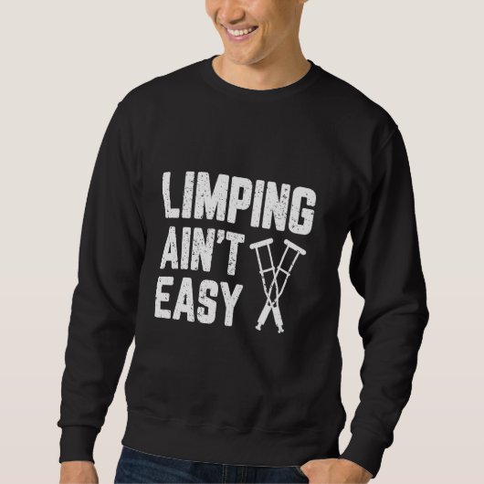 Sweatshirt croûte jambe cassée Funny Broken jambe récupératio (Devant)