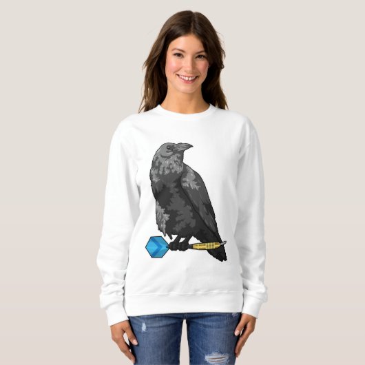 Sweatshirt Crow at Darts (Devant entier)