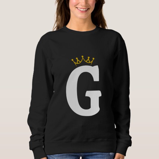 Sweatshirt Crowned Letter G Monogram Design (Devant)