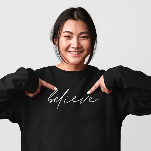 Sweatshirt Croyance Manuscrit Script Motivationnel