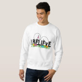 Sweatshirt Croyez en lapin de Pâques (Devant entier)