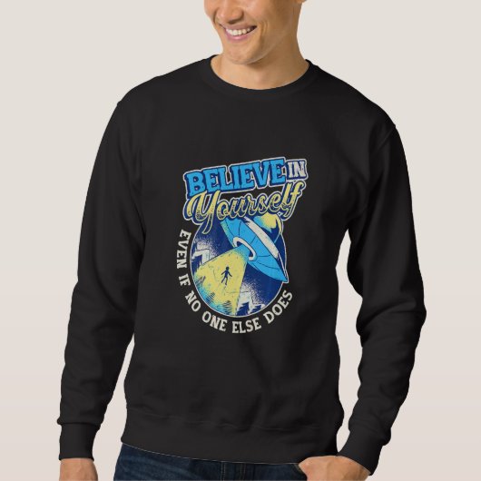 Sweatshirt Croyez En Vous Espace Ufo Alien 4 (Devant)