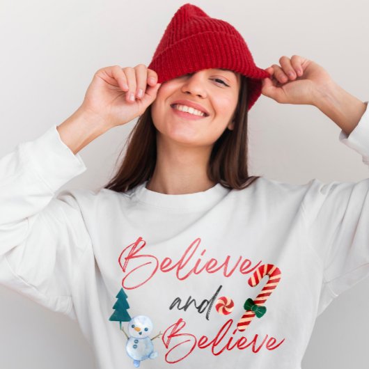 Sweatshirt Croyez que les neiges épousent noël