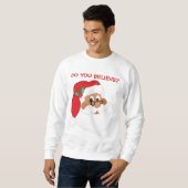 Sweatshirt Croyez-vous en père noël noir ? (Devant entier)