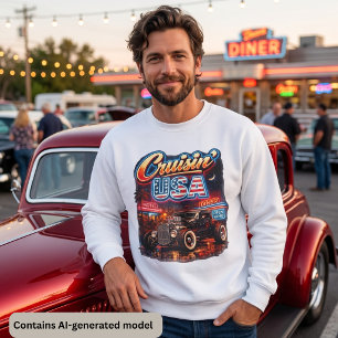 Sweatshirt Cruisin' USA Vintage Hot Rod