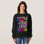 Sweatshirt Crush 3rd Grade Dabbing Unicorn Back To School Bac (Devant entier)