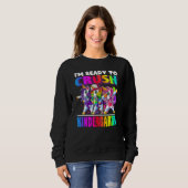 Sweatshirt Crush Kindergarten Dabbing Unicorn Back To School (Devant entier)
