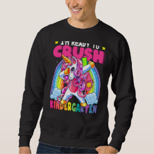 Sweatshirt Crush Kindergarten Dabbing Unicorne Retour À L'Éco
