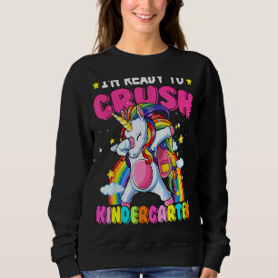 Sweatshirt Crush Kindergarten Dabbing Unicorne Retour À L'Éco