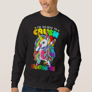 Sweatshirt Crush Kindergarten Dabbing Unicorne Retour À L'Éco
